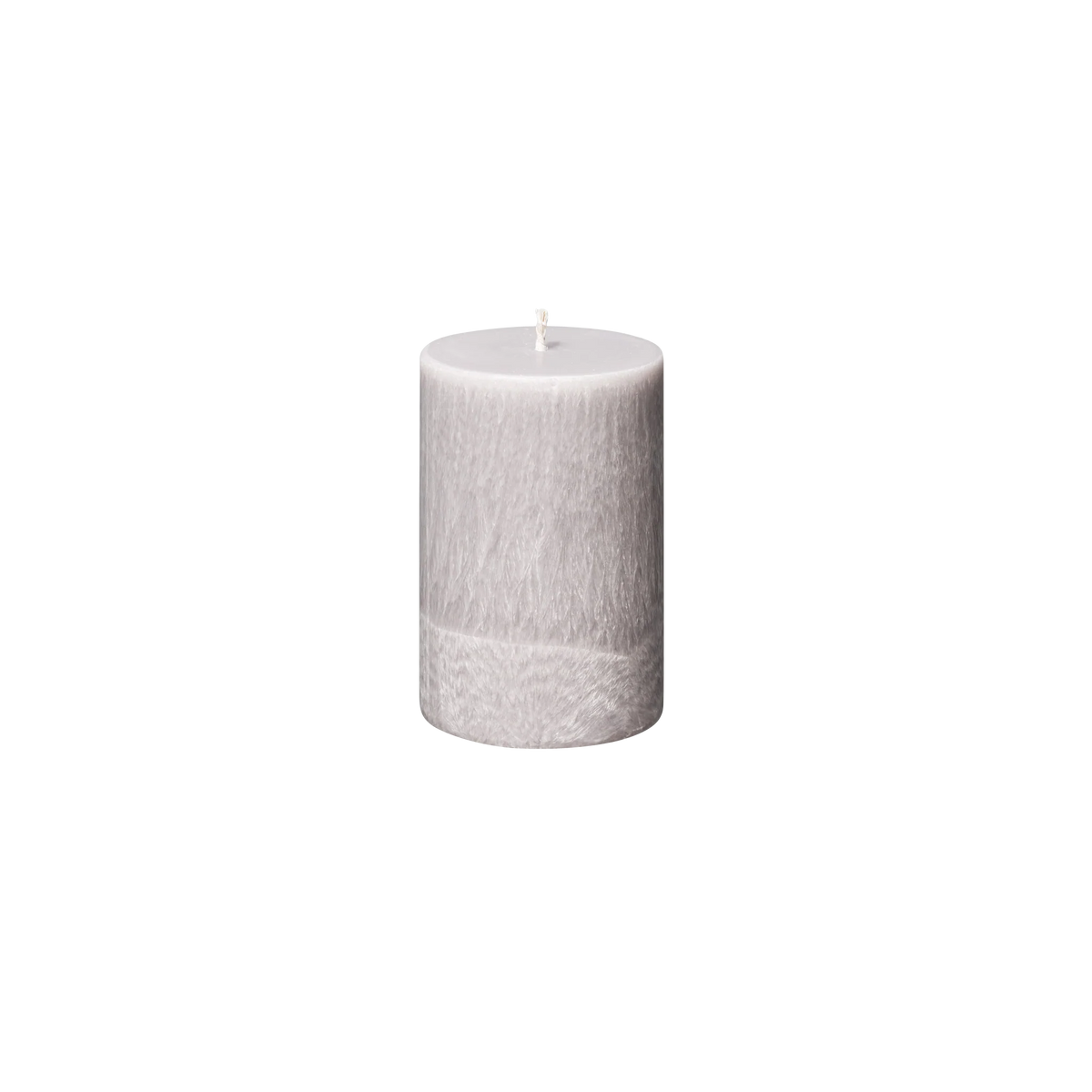 small grey pillar candle