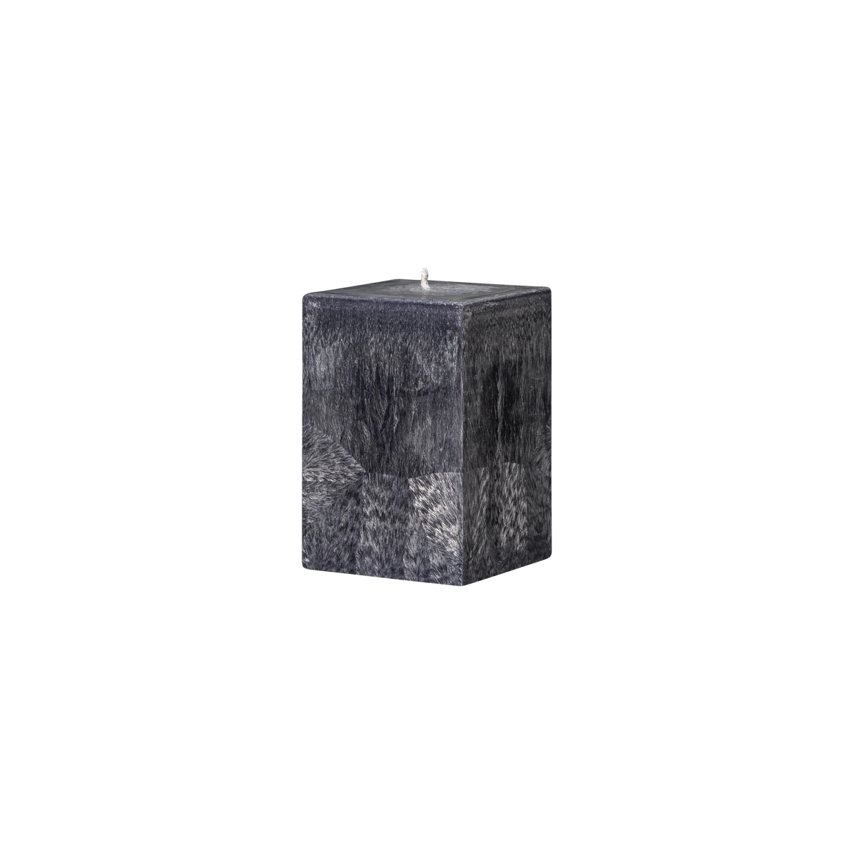small square black pillar candle 5.9in
