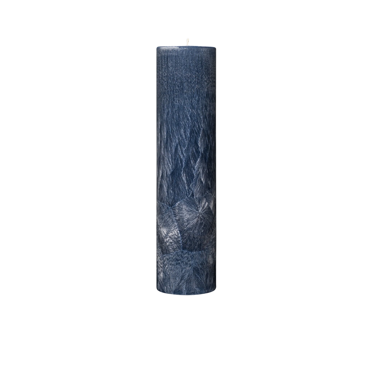 blue pillar candle