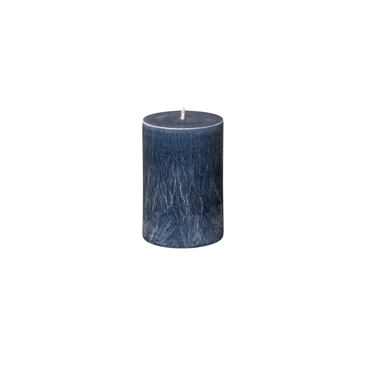 small blue pillar candle