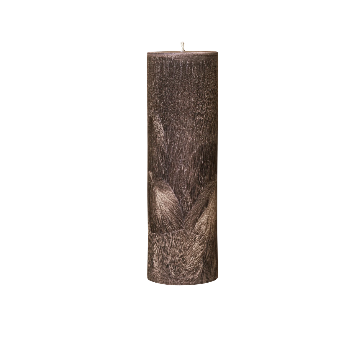 brown pillar candle