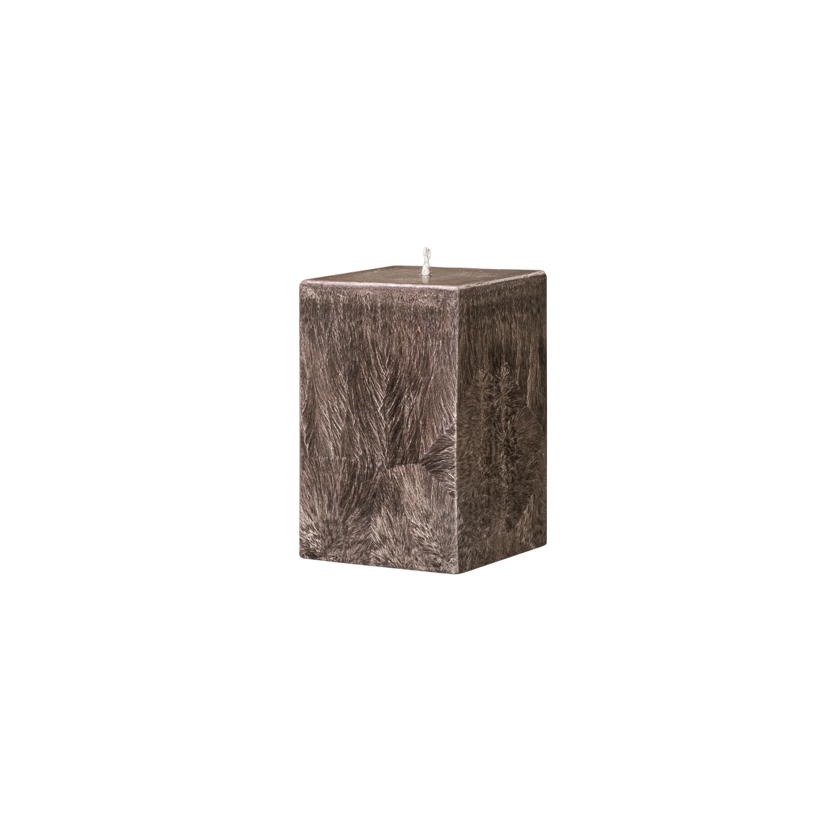 small brown square pillar candle