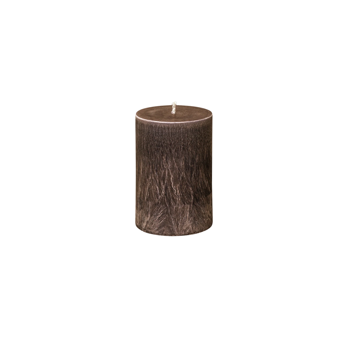 small brown pillar candle