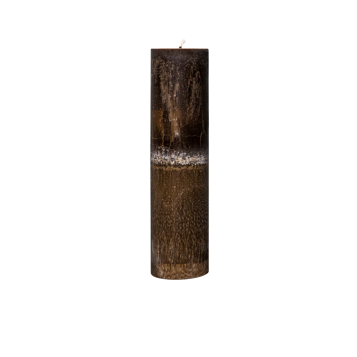 dark brown pillar candle