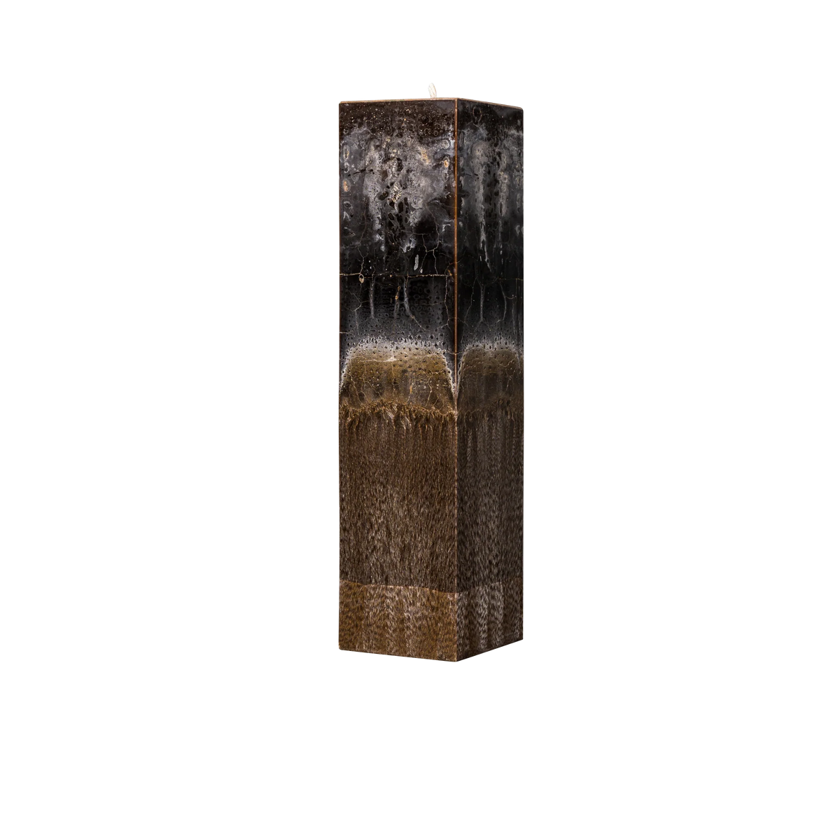 dark brown square pillar candle
