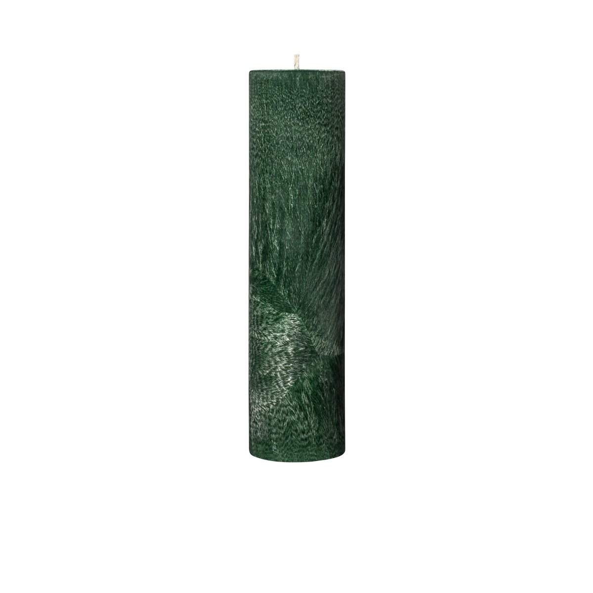 green pillar candle