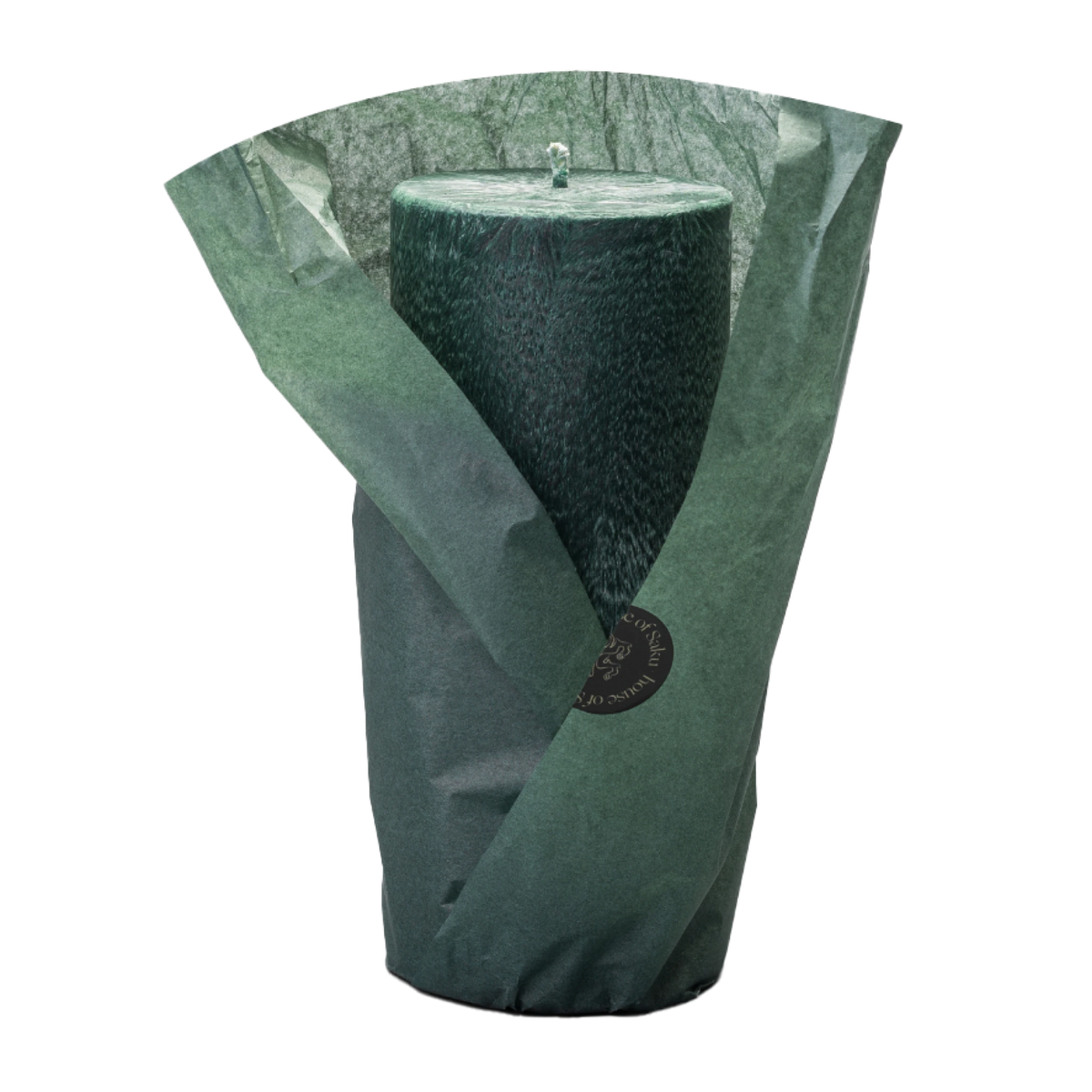 House of saku candle wrapped