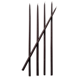 thin black taper candles