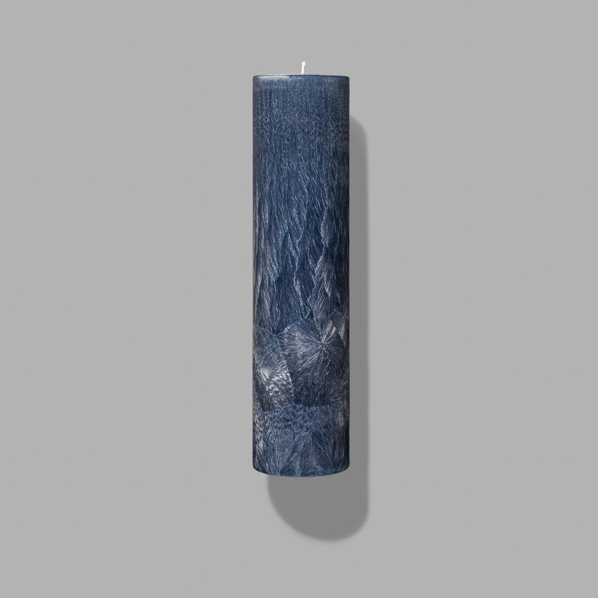 blue pillar candle
