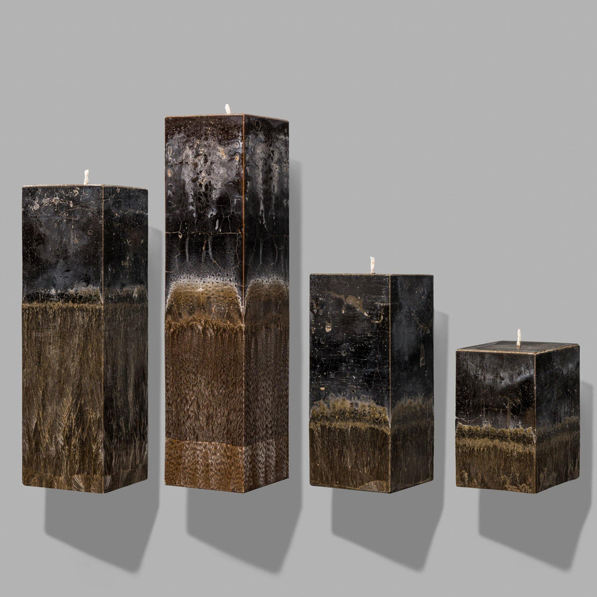 dark brown square pillar candles