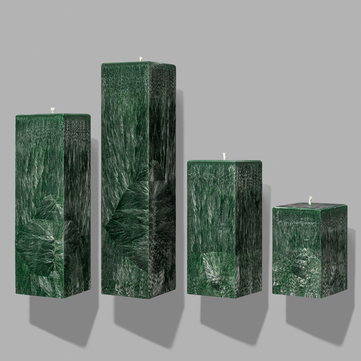 green square pillar candles