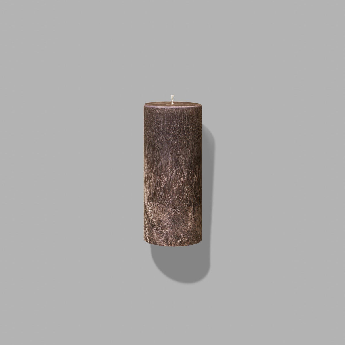 brown pillar candle