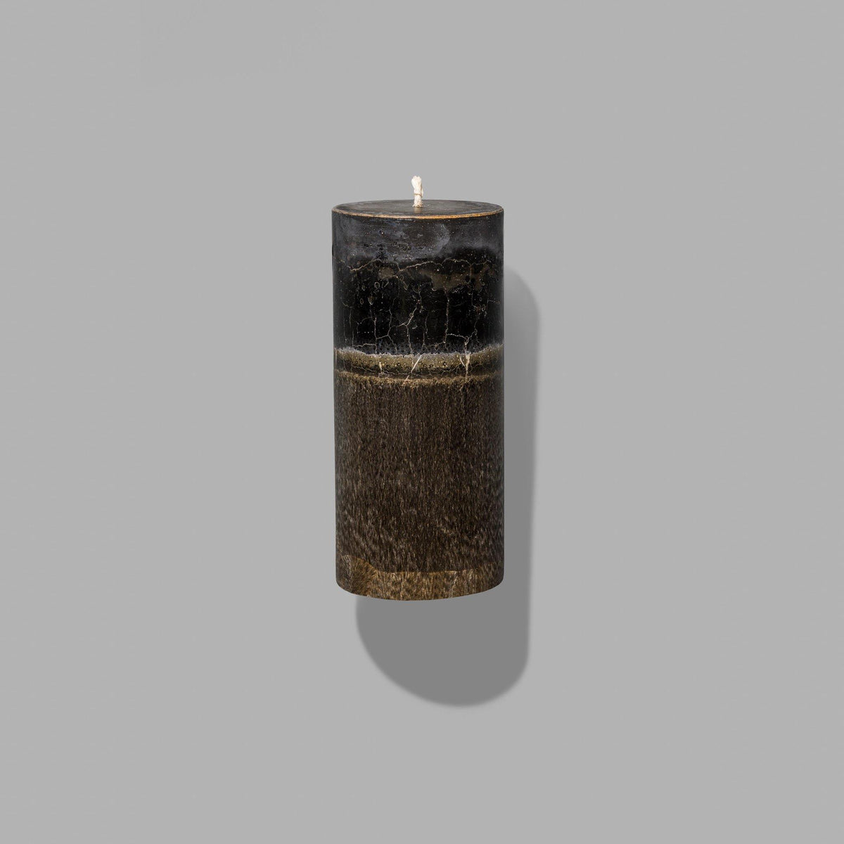 dark brown pillar candle