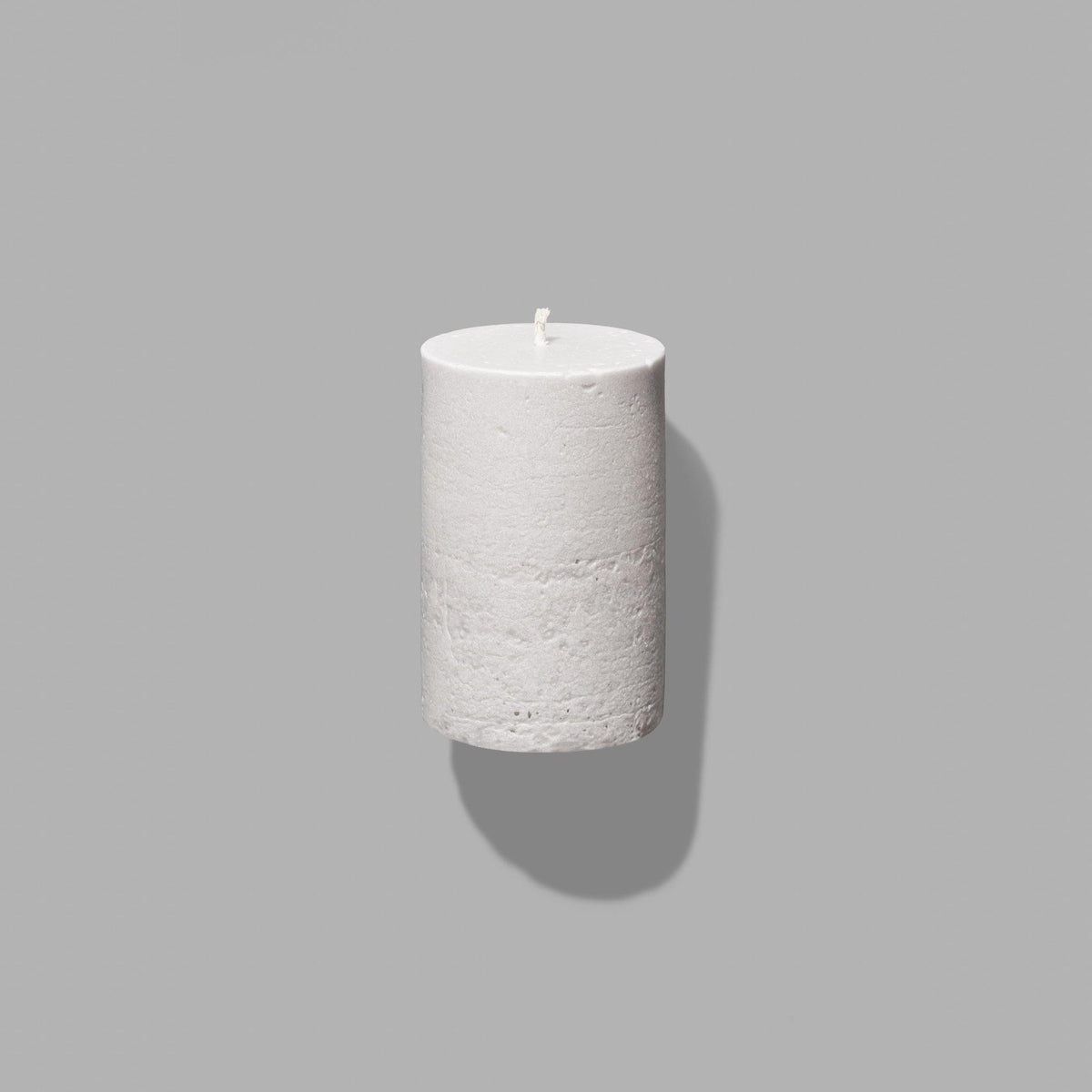 small white pillar candle 5.9in